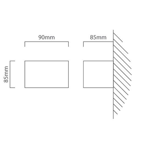 Eurolux O600 Gemini Up & Down W/Light Graphite - Image 2