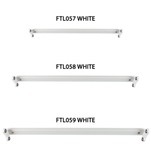 FTL057 WHITE 600mm/2FT DOUBLE OPEN CHANNEL-0