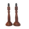Litex Lamps TL894 SET OF TWO Hand Carved Wooden Table Lamp