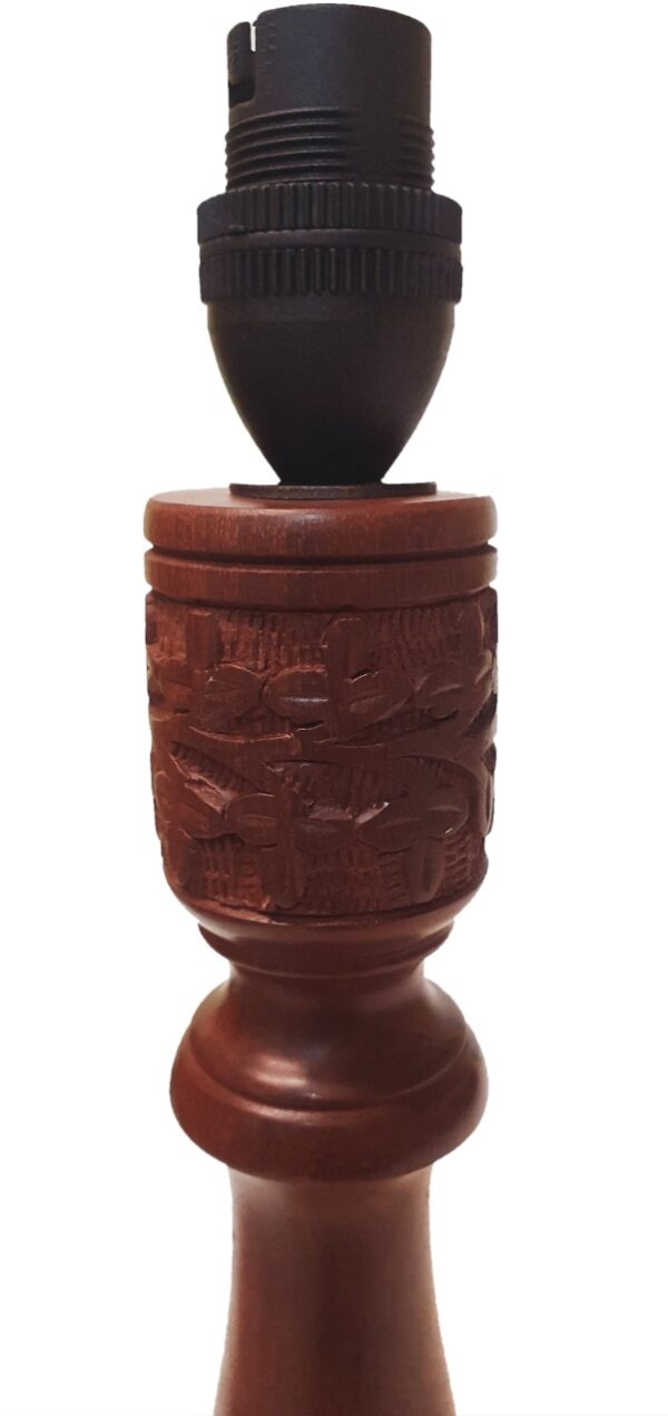Litex Lamps TL894 SET OF TWO Hand Carved Wooden Table Lamp - Image 3