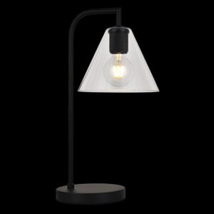 K Light T-KLT-1472/BL Inspiration Cone Glass Table Lamp Black