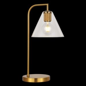 K Light T-KLT-1472/GD Inspiration Cone Glass Table Lamp