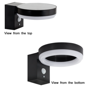 Brightstar LS023 Matt Black Solar LED Sensor Wall Lamp - Outdoor
