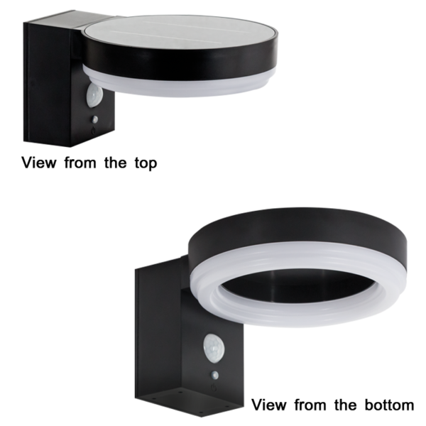 Brightstar LS023 Matt Black Solar LED Sensor Wall Lamp - Outdoor