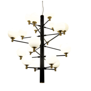 Spazio TWENTYORB Interior pendant with metal body and 20 glass orbs.
Includes 3meter suspension
