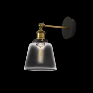 K Light T-KLW-3139 Antique Brass Glass Wall Light