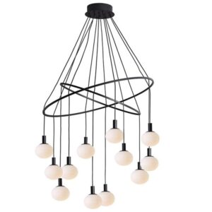 Spazio 8655.3 COSMO 12 LIGHT Interior pendant with 12 opal glass orbs