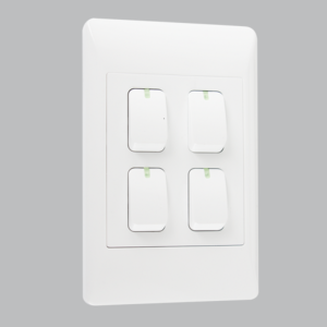 Brightstar ESW004 White 4 Lever 1 Way Switch