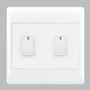Brightstar ESW006 White 2 Lever 1 way Switch