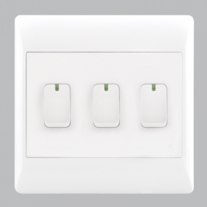 Brightstar ESW007 White 3 Lever 1 Way Switch
