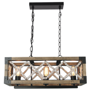 Brightstar PEN820 BEAD Metal and Wood Bead Pendant