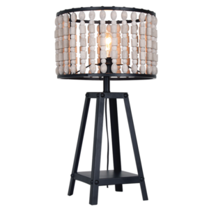 Brightstar TL650 BEAD Metal and Wood Bead Table Lamp
