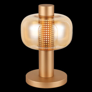 K Light T-KLT-133/SG Medium Chicago Glass Table Lamp  Satin Gold