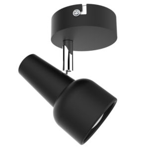 Brightstar S165/1 Matt Black and Polished Chrome Spotlight