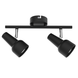 Brightstar S165/2 Matt Black and Polished Chrome Spotlight