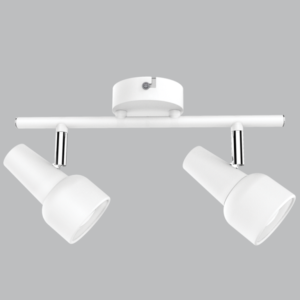 Brightstar S166/2 Matt White and Polished Chrome Spotlight