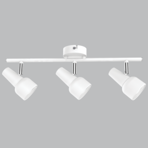 Brightstar S166/3 Matt White and Polished Chrome Spotlight