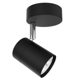 Brightstar S167/1 Matt Black and Polished Chrome Spotlight