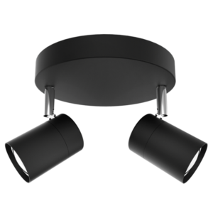 Brightstar S167/2 Matt Black and Polished Chrome Spotlight