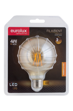 Eurolux G514ES Maxi Globe G95 Filament Amber 4w LED E27 2700K N