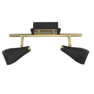 Brightstar S173/2 Black/Brass Spotlight