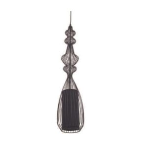 Spazio 8676.03 Tokyo 3 Black Interior Wired Frame Pendant