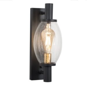 Brightstar L522 Black Metal and Clear Speckled Glass
