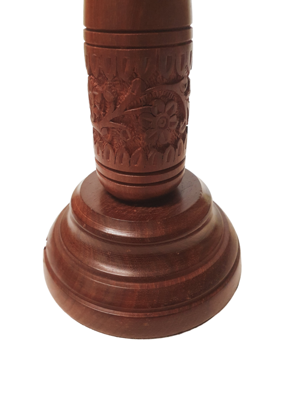 Litex Lamps TL894 Hand Carved Wooden Table Lamp with Lampshade - Image 3