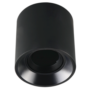 Brightstar DL118 Black Surface Mount Polycarbonate with Antiglare Ring, Straight