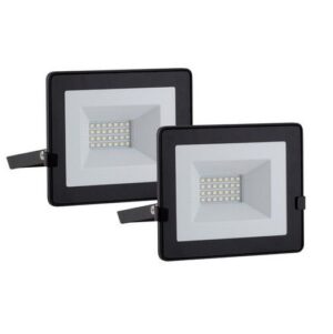 Eurolux FS264 Led 10W Floodlight Black 4000K Twin Pack