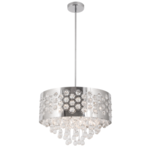 Brightstar CH473/4 CHROME Polished Chrome Chandelier with K9 Crystals
