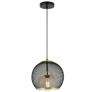 Brightstar PEN861 BLACK Metal Pendant Black and Gold