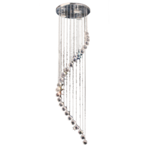 Brightstar PEN032/3 SATIN Chrome Pendant with Crystals