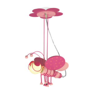 Brightstar PEN072 BUTTERFLY Pink Wooden Butterfly Pendant