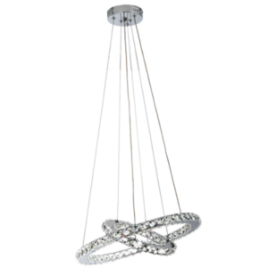 Brightstar PEN291 LED Stainless Steel LED Pendant with Crystals