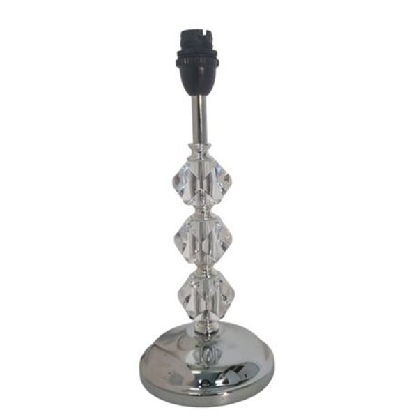 Litex Lamps TL1020 ACR/BC Chrome Metal Table Lamp with Three Geometric Acrylics