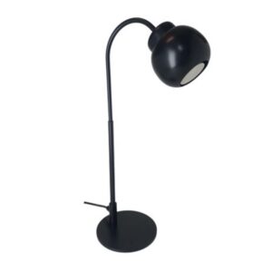 Litex Lamps TL1097 BK+13727 C/WH Curved Arm Table Lamp