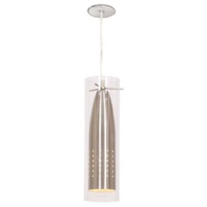 Brightstar PEN2298/1 SATIN Cord Pendant with Clear Glass