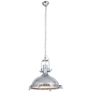 Brightstar PEN262 CHR Polished Steel and Glass Pendant