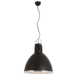 Brightstar PEN277/1 BK Matt Black Aluminium Pendant with Polished Chrome Trim