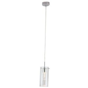 Brightstar PEN280/1 CRYSTAL Polished Chrome LED Pendant with Clear Glass and Crystals
