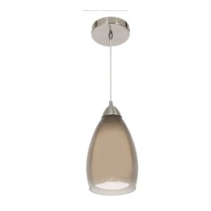 Brightstar PEN044 SMOKE Satin Chrome Pendant with Double Glass
