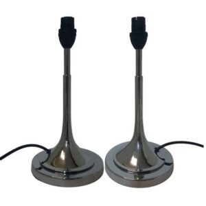 Litex Lamps TL161 Chrome Bugle Table Lamp Twinpack