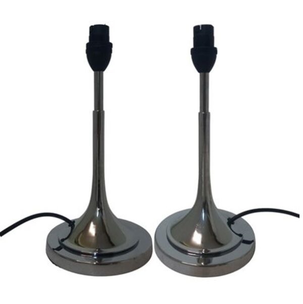 Litex Lamps TL161 Chrome Bugle Table Lamp Twinpack