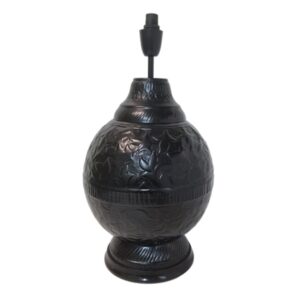 Litex Lamps TL959 MATT/BK Maxi Rounded Leaf Etched Table Lamp