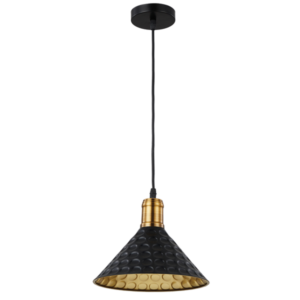 BrightStar PEN213 BLACK Iron Pendant with Black Cord
