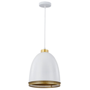 BrightStar PEN236 WHITE Iron Pendant with White Cord