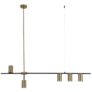 Brightstar PEN460/5 GD/BK Black and Satin Metal Pendant