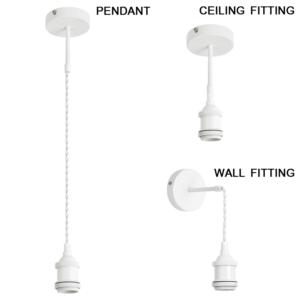 BrightStar PEN501 MATT WH 3 in 1 DIY Kit Material: Metal and Plastic with 2 Core White Twisted Material Cord