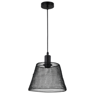 BrightStar PEN515 BLACK Steel Mesh Pendant with Black Cord